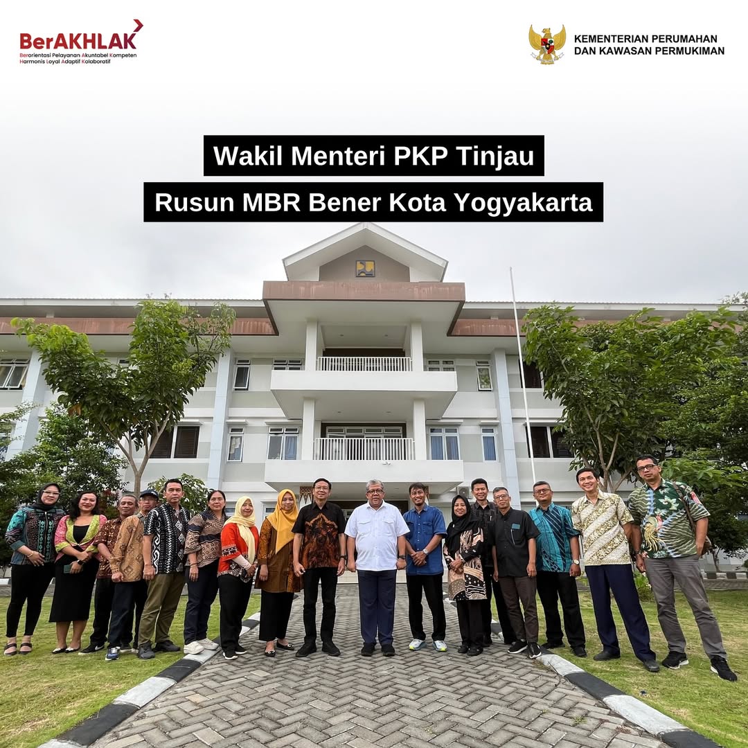 Wakil Menteri PKP Tinjau Rusun MBR Bener Kota Yogyakarta